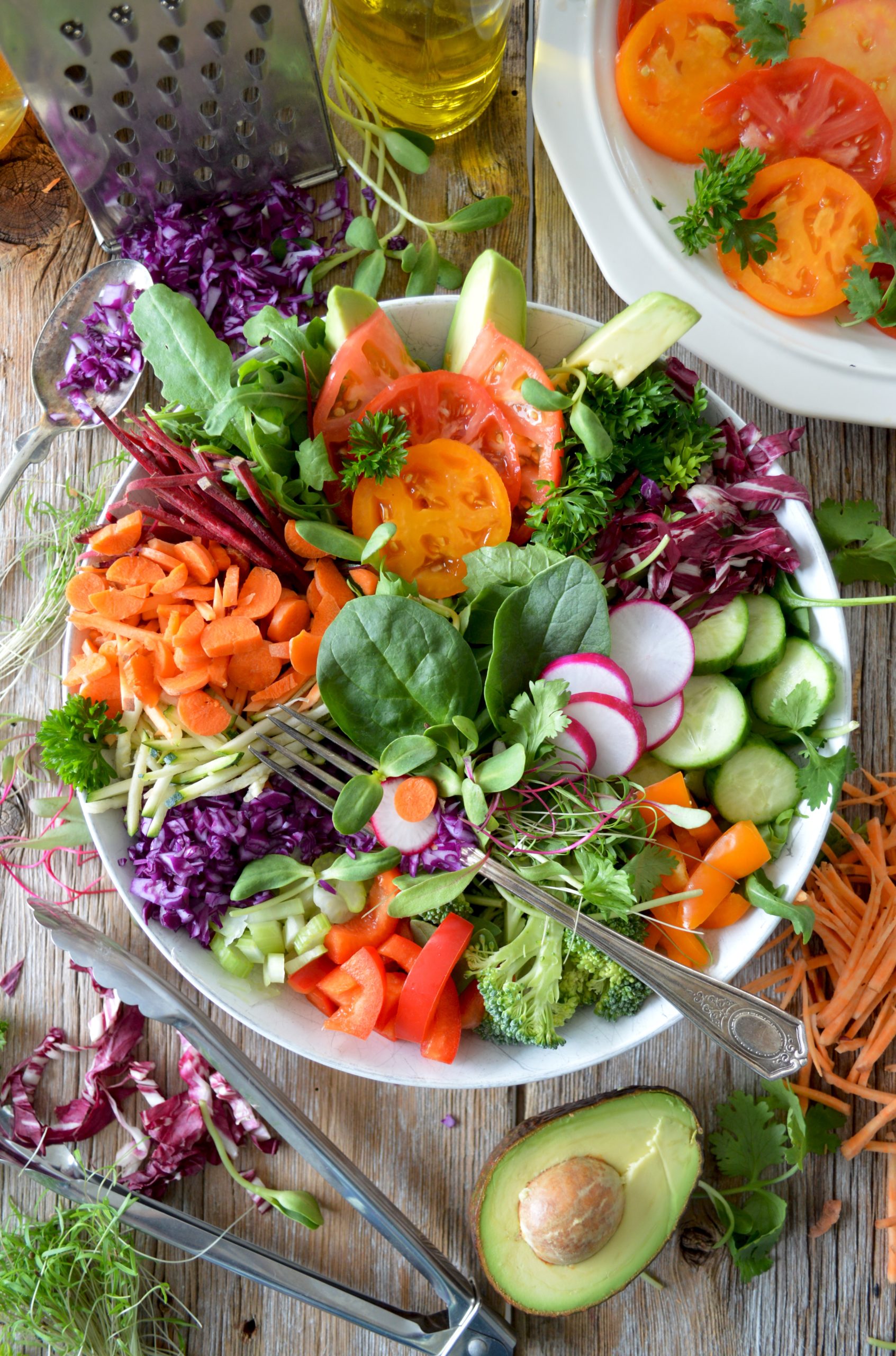 Fuel your body with real food Colorful salad representing whole-food nutrition in functional wellness coaching